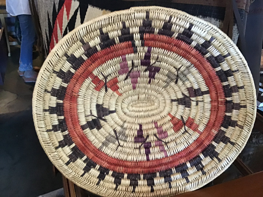 Navajo Wedding Basket with Butterflies