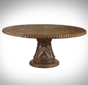 Jason Scott 60" Round Top with Wood Pedestal Base