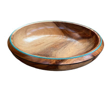 Load image into Gallery viewer, Rosewood Bowl with Kingman Turquoise Inlay
