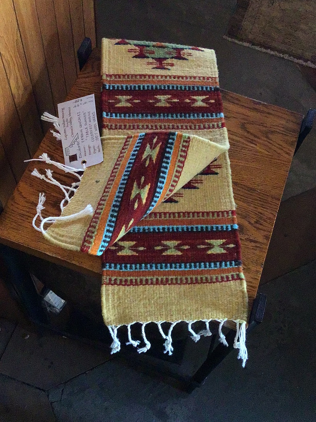 Zapotec Small Table Runner 10”x3’3”