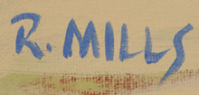Load image into Gallery viewer, R. MILLS PAINTING NATIVE AMERICAN WOMAN, 48&quot; X 24&quot;
